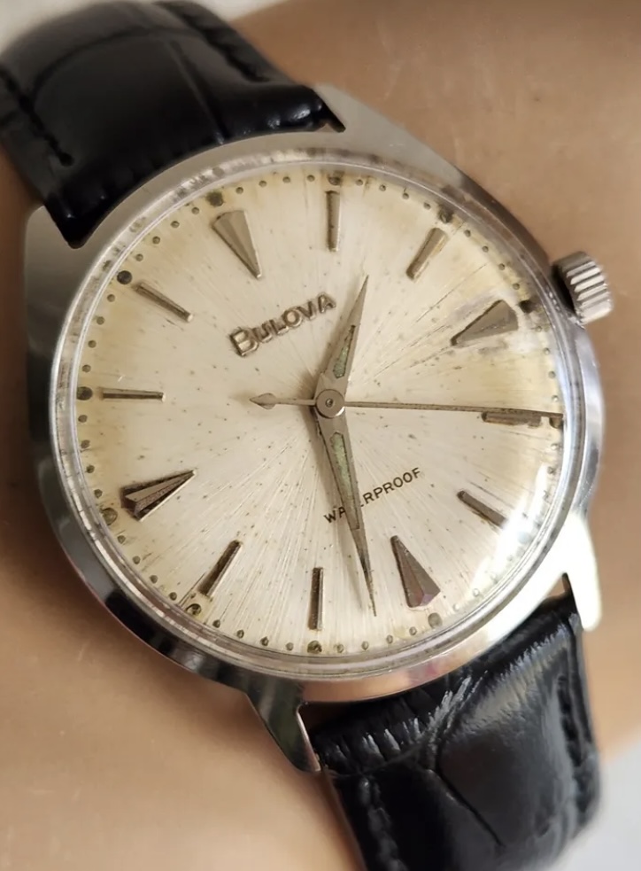 simple leather band before band was changed to spediel riptide needs hands polished and relumed  