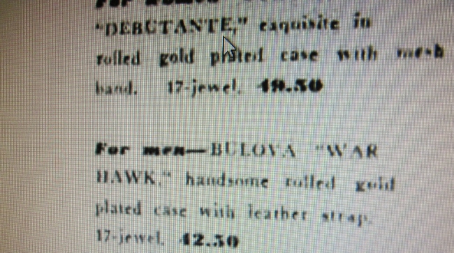 1946 Bulova watch