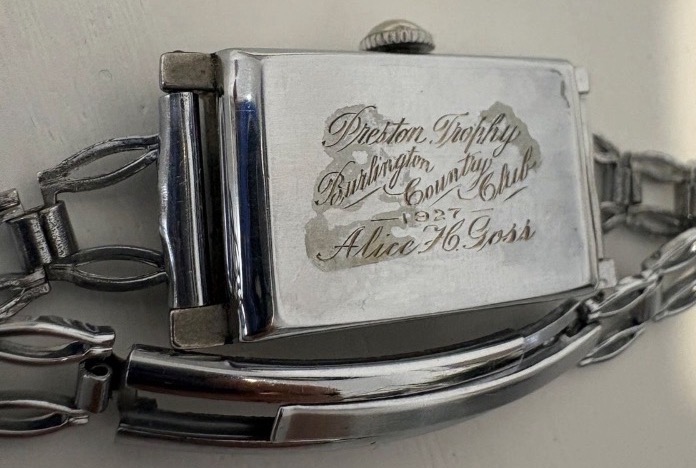 Engraved caseback and bracelet clasp