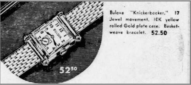 Bulova Watch advert
