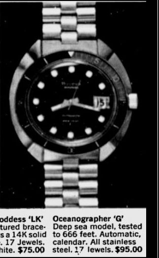 Bulova Watch advert