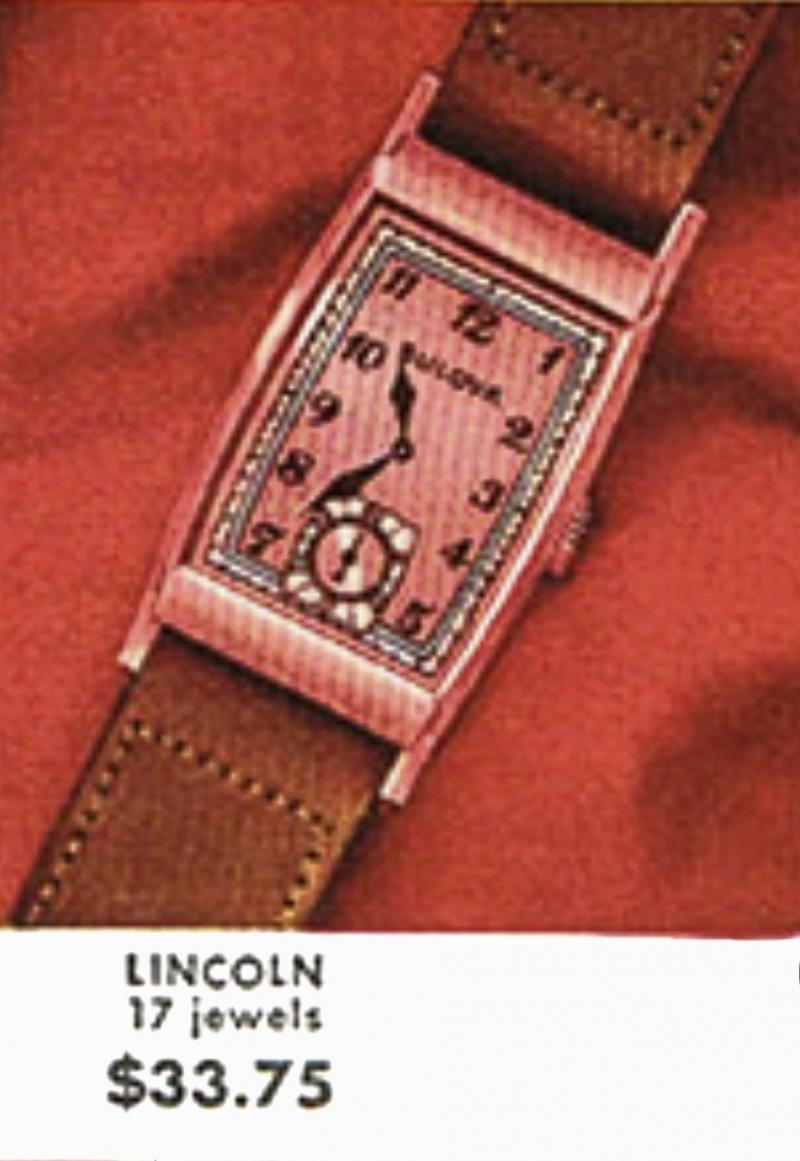 1940 Bulova Lincoln Ad