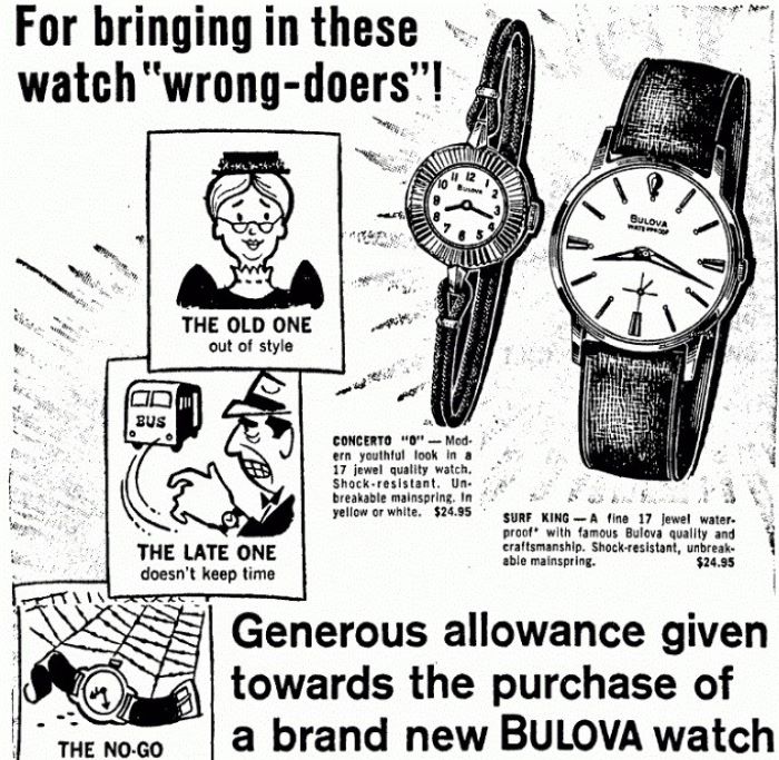Bulova Watch advert