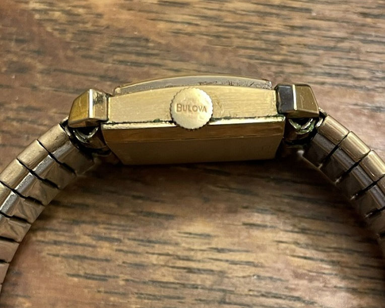 Side of watch - Bulova signed crown