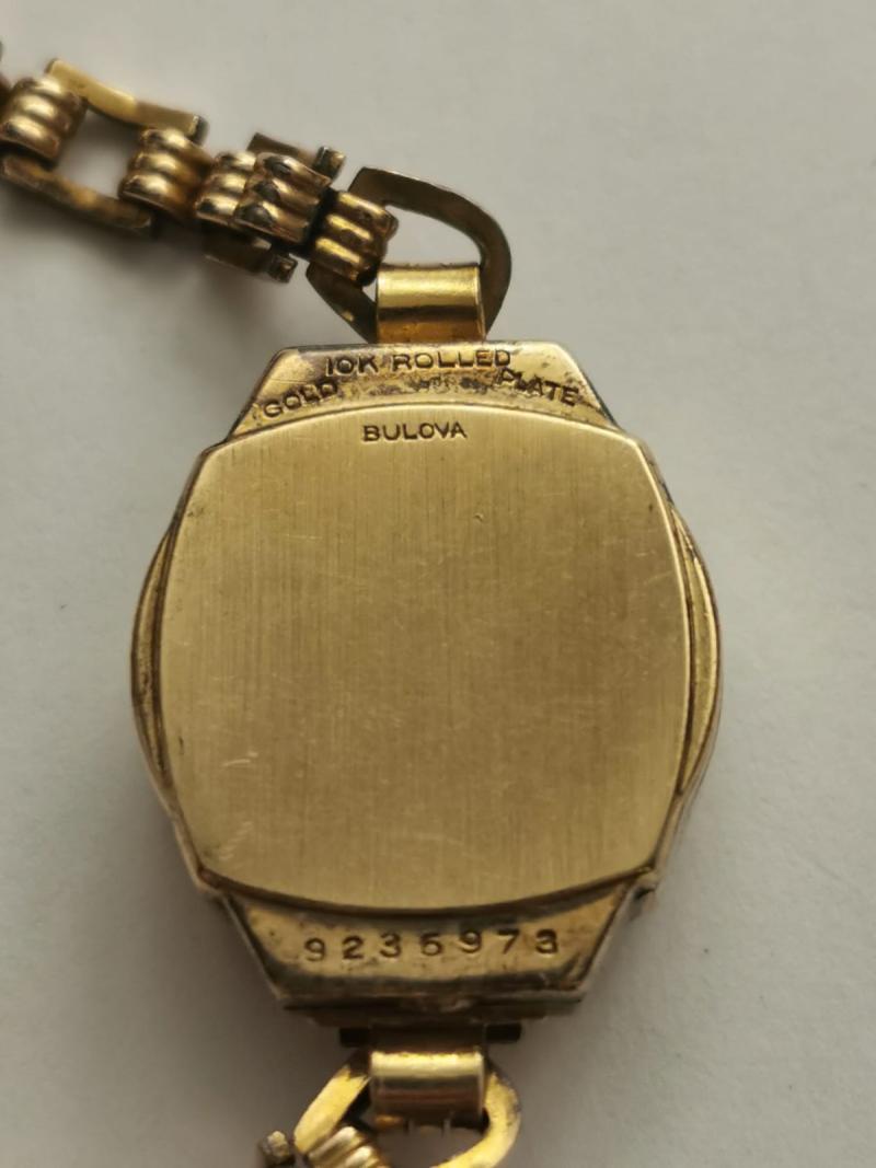 Back. 10k Rolled Gold Plate, Bulova, 9136973