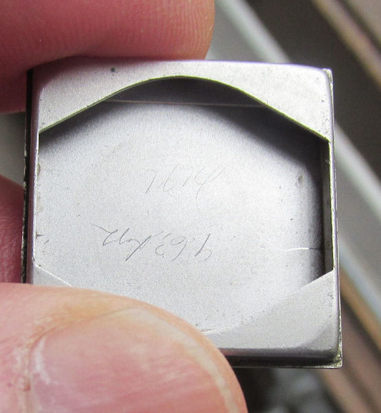 The watch has an inscription on the back this was possibly left during that process