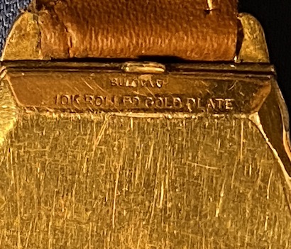 Bulova markings on case back